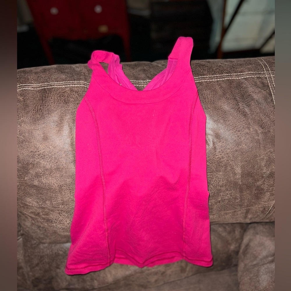 Lululemon Pink Cross-back tank top